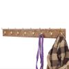 Solid Oak Coat Rack with Solid Brass Hat and Coat Style Hooks - Made in The USA (Chestnut, 41" x 3.5" with 8 Hooks) view 2