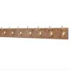 Solid Oak Coat Rack with Solid Brass Hat and Coat Style Hooks - Made in The USA (Chestnut, 36" x 3.5 with 7 Hooks) view 1