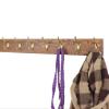 Solid Oak Coat Rack with Solid Brass Hat and Coat Style Hooks - Made in The USA (Chestnut, 36" x 3.5 with 7 Hooks) view 2