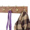 Solid Oak Coat Rack with Solid Brass Hat and Coat Style Hooks - Made in The USA (Chestnut, 36" x 3.5 with 7 Hooks) view 3