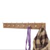 Solid Oak Coat Rack with Solid Brass Hat and Coat Style Hooks - Made in The USA (Chestnut, 36" x 3.5 with 7 Hooks) view 4