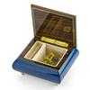 Vibrant Blue Nautical Theme Inlay of Anchor Music Box - Many Songs to Choose - Thriller view 2