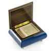 Vibrant Blue Nautical Theme Inlay of Anchor Music Box - Many Songs to Choose - Thriller view 3
