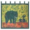 NOVICA Large Cotton Batik Wall Mural, Green, Proud African Elephant' view 2