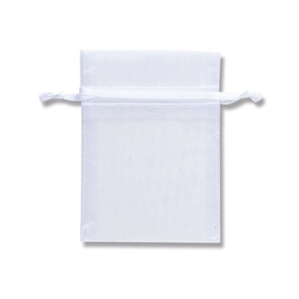 Shimojima Heiko 008705018 Organza Bag, Flat Bag Type, S, White, Pack of 10