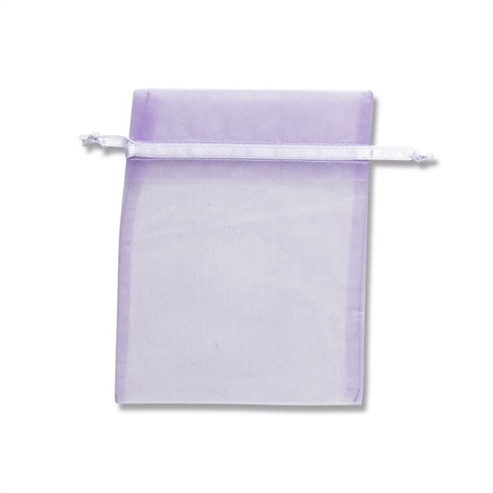 Shimojima Heiko 008705043 Organza Bag, Flat Bag Type, M, Lavender, Pack of 10