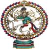 Nataraja in Om (AUM) - Brass Statue with Inlay Work view 1