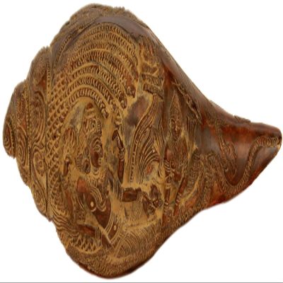 3" Sheshshayi Vishnu Conch in Brass | Handmade | Made in India - Brass Statue