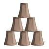 Urbanest Set of 6 Chandelier Mini Lamp Shades 5-inch, Bell, Clip On, Taupe view 1