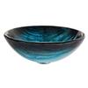 KRAUS Nature Series Round Blue Glass Vessel Bathroom Sink, 17 inch GV-399-19mm view 1