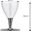 Strix Design Mozaik MB-296S Plastic Disposable Glass 4 Pcs 125ml Silver Assembled Glass view 2