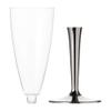 Strix Design Mozaik MB-296S Plastic Disposable Glass 4 Pcs 125ml Silver Assembled Glass view 3
