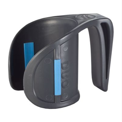 HealthSmart DUO Beverage Grip Handle for Mugs, Glasses and Bottles, Protects Hands from Hot Mug Surfaces, Blue, 0.5 Pound