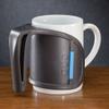 HealthSmart DUO Beverage Grip Handle for Mugs, Glasses and Bottles, Protects Hands from Hot Mug Surfaces, Blue, 0.5 Pound view 2