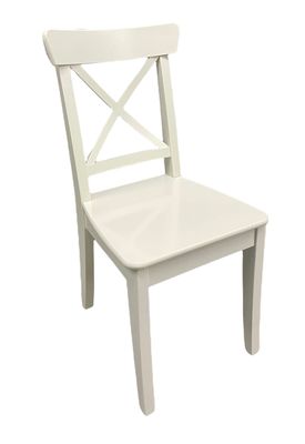 Ingolf Chair in White; Made of Solid Wood