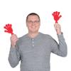 Beistle Red Hand Clappers  12 Pack, Plastic Noisemakers for Parties, Sporting Events, Celebrations, and Team Spirit Gatherings, Fan Section Cheer Accessories, 7" view 2