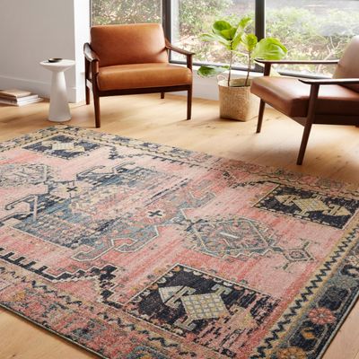 Loloi Jocelyn Collection JOC-06 Rose/Rose 2'-3" x 4'-0" .38" Thick Accent Rug