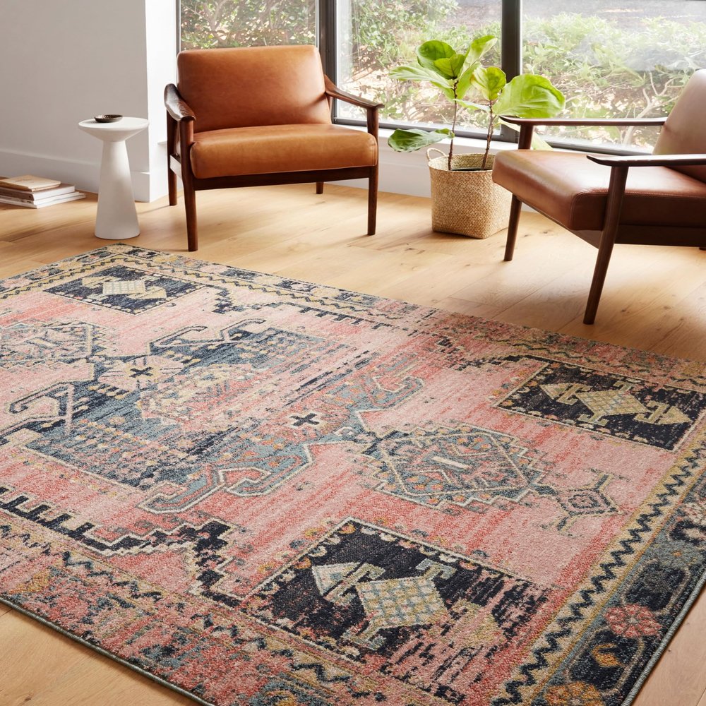 Loloi Jocelyn Collection JOC-06 Rose/Rose 2'-3" x 4'-0" .38" Thick Accent Rug
