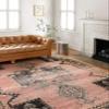 Loloi Jocelyn Collection JOC-06 Rose/Rose 2'-3" x 4'-0" .38" Thick Accent Rug view 2