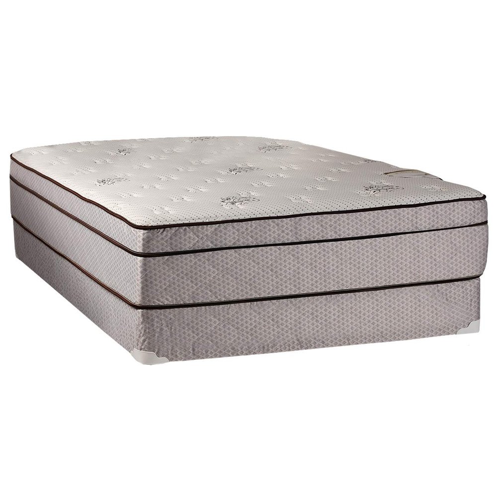 Dream Solutions USA Dreamy Rest Pillow Top (Euro Top) Twin Size 39"x75"x10" Mattress and Box Spring Set - Fully Assembled, Orthopedic, Good for Your Back, Long Lasting