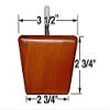 Abacus Swivel Chair Parts #CL717 2 3/4" Maple Finish Ottoman/Couch/Sofa Wooden Legs - Set of 4 view 2