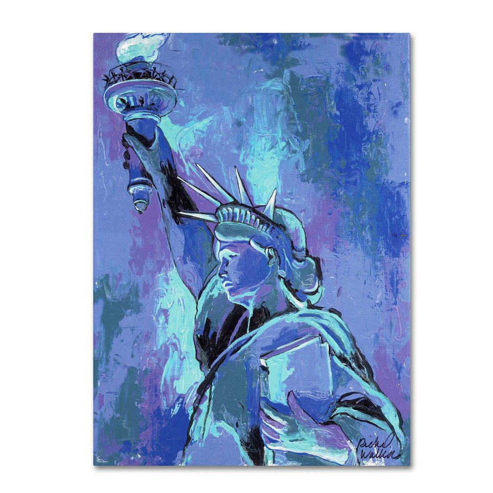 Trademark Fine Art Statue of Liberty 2 Artwork by Richard Wallich, 8 by 24-Inch