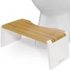 Squatty Potty Stockholm Folding Bamboo Toilet Stool 7" Collapsible, Brown and White, 1 Count view 1