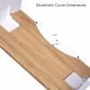 Squatty Potty Stockholm Folding Bamboo Toilet Stool 7" Collapsible, Brown and White, 1 Count view 3