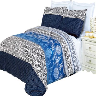 8PC Lydia Full Size Bed in a Bag- Medium Weight Down Alternative Comforter (Duvet Insert) with Cotton Duvet Cover Set and Bed Sheets