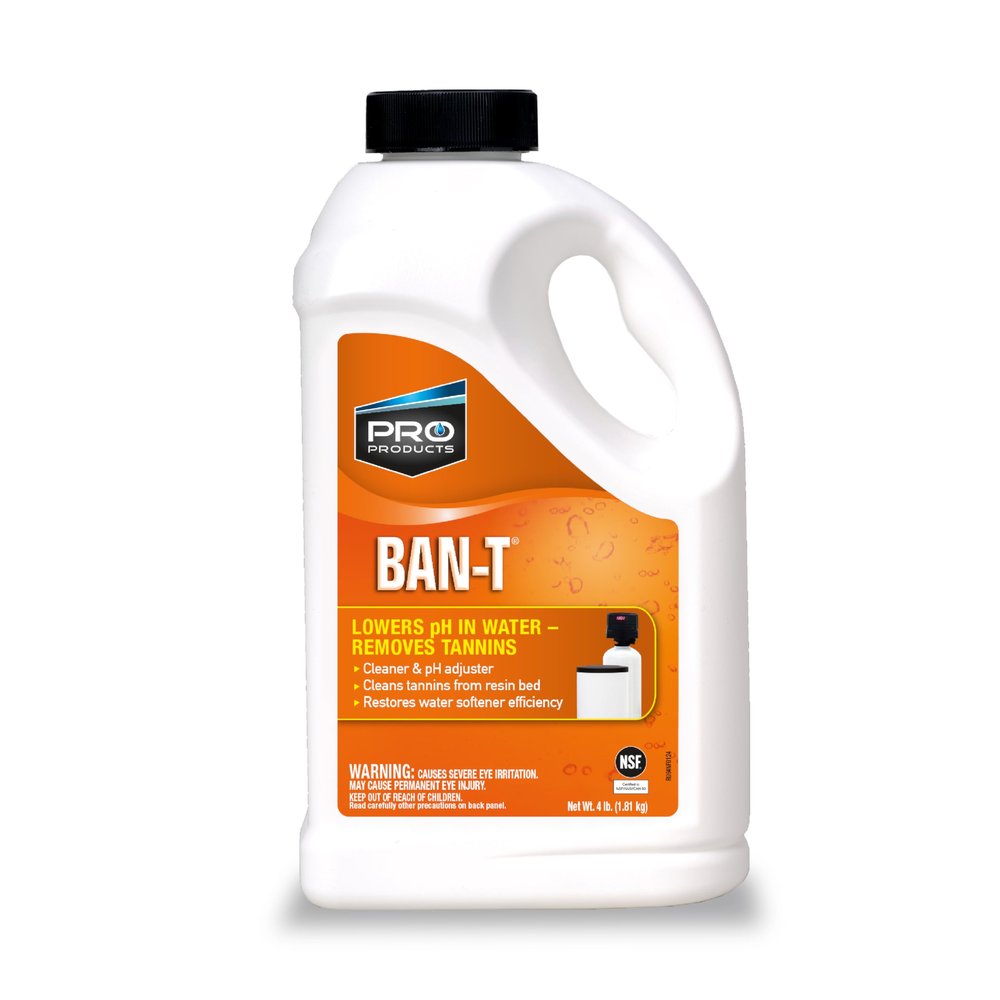 Ban-T Alkaline Water Neutralizer and Cleaner  Water Softener Tannin and Iron Removal Cleaner - Removes Hard Water Deposits, Lime Scale, Iron Staining  Restores Water Softener Efficiency