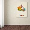 Trademark Fine Art Canada Watercolor Map by Michael Tompsett, 18 by 24-Inch view 3