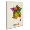 Trademark Fine Art France Watercolor Map by Michael Tompsett, 18 by 24-Inch view 2