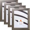 Craig Frames 26966 4 x 10 Inch Picture Frame, Stainless Silver, Set of 4 view 1
