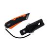 Modern Box Cutter, 3 blade depth setting, Squeeze Trigger and Edge Guides, Holster, Lanyard, Extra Blade - 1000 Orange view 2