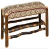 Furniture Barn USA Hickory Log Upholstered Bench, Galveston Fabric view 1