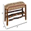 Furniture Barn USA Hickory Log Upholstered Bench, Galveston Fabric view 2