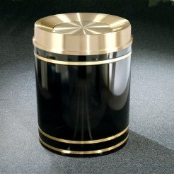 The 'Monte Carlo' Powder Coat Open Dome Receptacle 16 Gallon