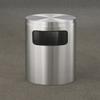 Glaro Inc. Glaro 10 Gallon Waste Receptacle w/Flat Top, Satin Aluminum - C1566SA view 1