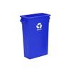 Contico - Trash Can, 23 Gal "Wall Hugger Recycle" - Blue - 8322-1 view 1