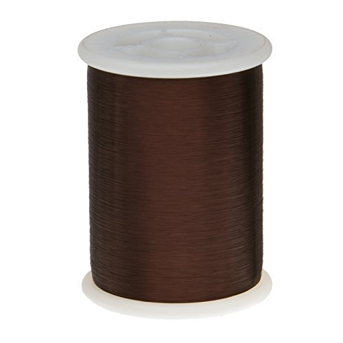 Magnet Wire, Plain Enamel Copper Wire, 42 AWG, 4 oz, 12828' Length, 0.0027" Diameter, Brown