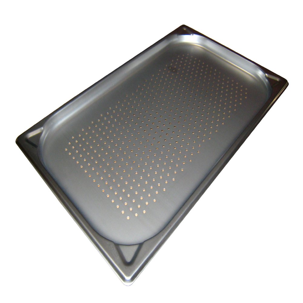 (EBM) Pro Chef 18-8 Perforated GN Pan with Reinforced Overlap Prevention 1/1 0.8 inches (20 mm)