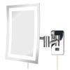 JERDON Rectangular Wall Mount Makeup Mirror - Lighted Makeup Mirror with 5X Magnification - Chrome Finish - Model JRT710CL view 1