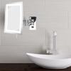JERDON Rectangular Wall Mount Makeup Mirror - Lighted Makeup Mirror with 5X Magnification - Chrome Finish - Model JRT710CL view 2