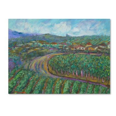 Trademark Fine Art Cherry Trees and Strawberry Fields Artwork by Manor Shadian, 18 by 24-Inch