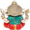 The Benevolent God Ganesha Granting Abhaya - Brass Statue view 2
