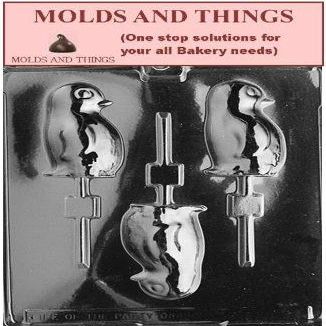 Animals PENGUIN LOLLY Chocolate Candy Mold Soap 1 3/4 x 3 7/8 Good Product quality!!