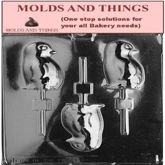 Animals PENGUIN LOLLY Chocolate Candy Mold Soap 1 3/4 x 3 7/8 Good Product quality!!