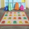 Flagship Carpets Counting Turtles Children's Educational Rug for Kids Playroom, Nursery Room Mat, Home Learning Area, and Classroom Carpet, (Seats 20), 6' x 8'4" view 1