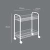 Metaltex Service Trolley Madrid 41x23x51cm, Metal, White, 41 x 23 x 51 cm view 4