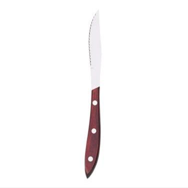 9" Pointed Tip Steak Knife, Stainless Steel, Pakkawood Handle
